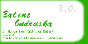 balint ondruska business card